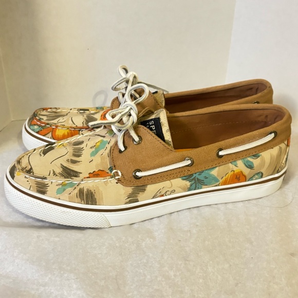 Sperry Topsider Tropical Floral Hawaiian Boat Shoes Size 9 - Picture 6 of 10